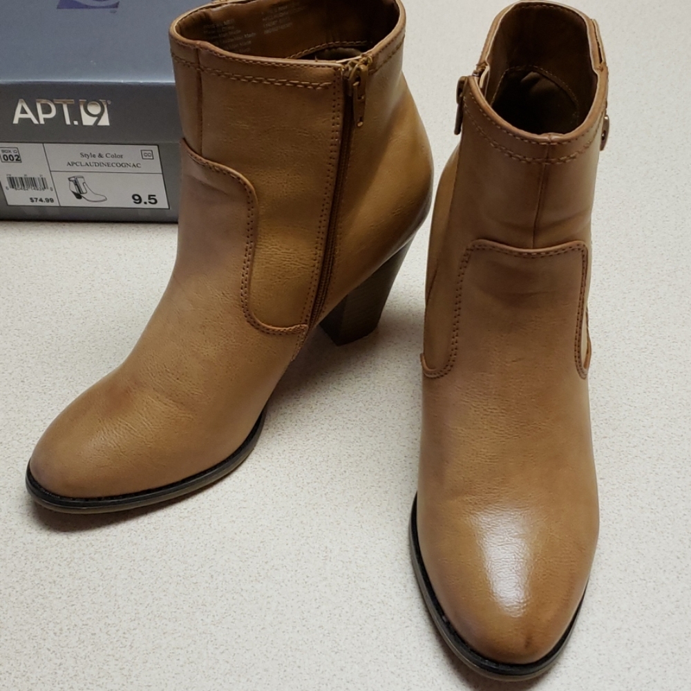 FLASH SALE! Cognac Apt9 Claudine tall ankle bootie 9.5M NWT